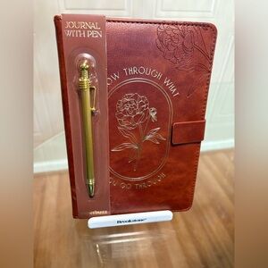 Paperbuzz Medium Lined Journal Notebook And Pen Hardbound Cover Writing Journal